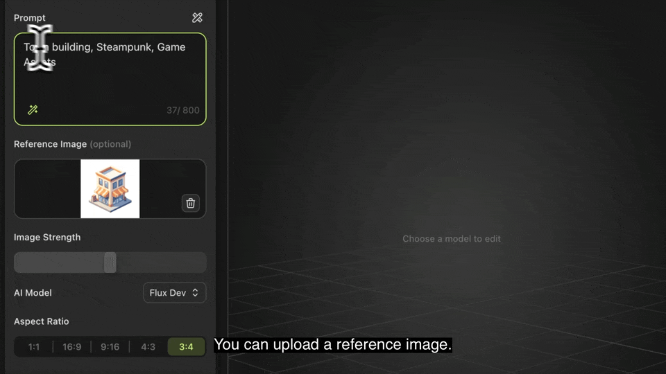 Text to Image to 3D Feature