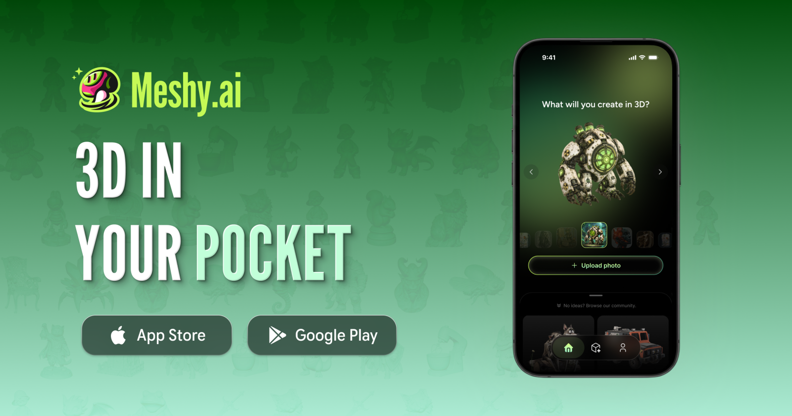 I-download ang Meshy App – AI 3D Model Generator (iOS & Android)