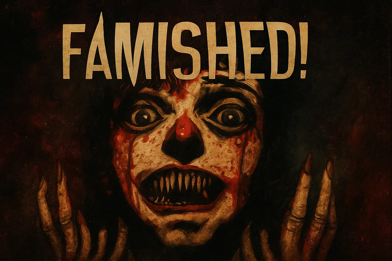 horror-game-poster-famished-clown-monster-terrifying-arty