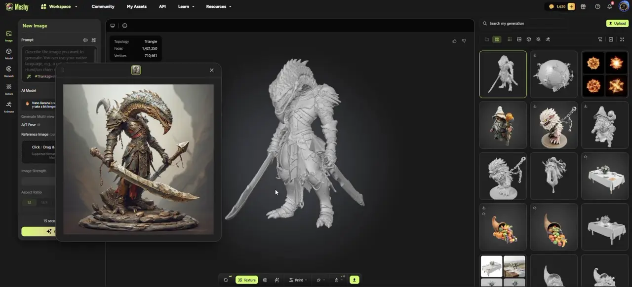 meshy-ai-3d-model-dragonblade-sentinel-3d-generation