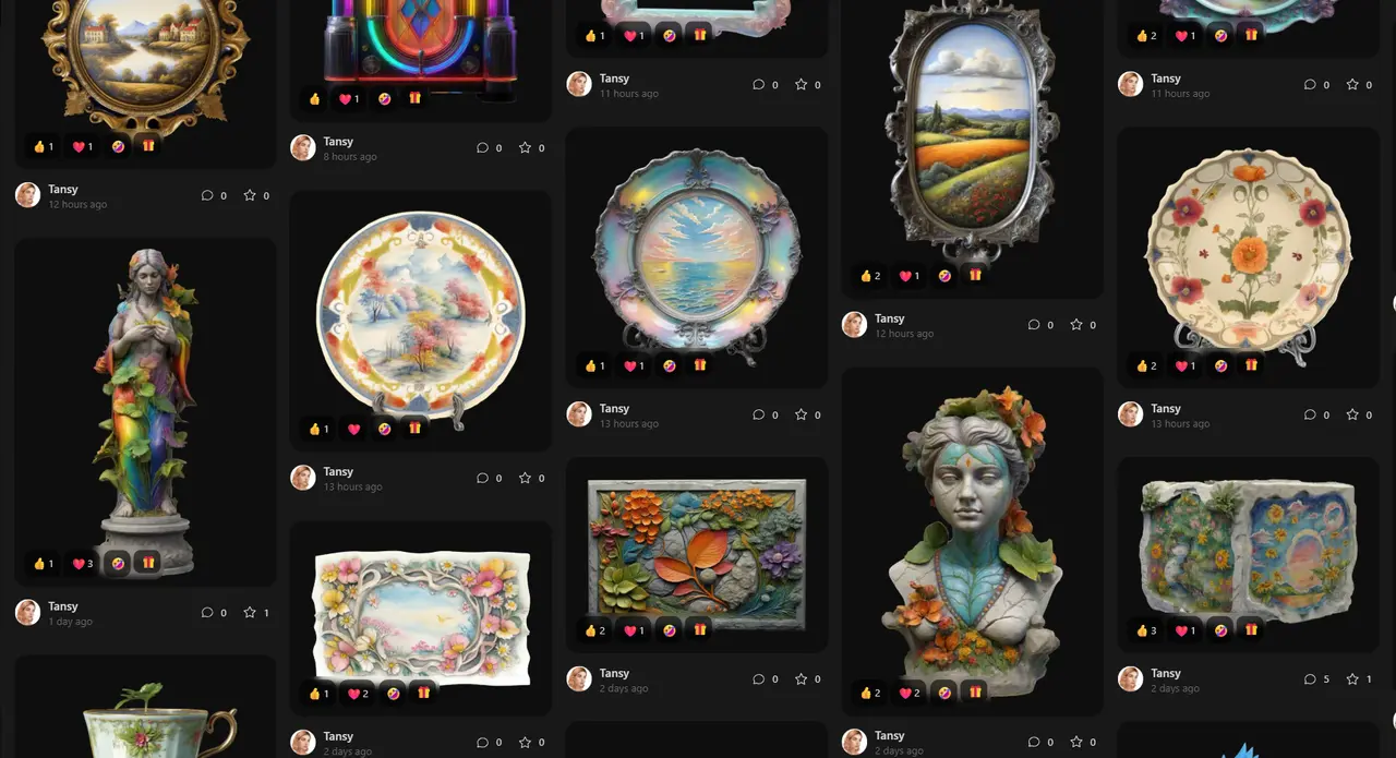 Models uploaded by Tansy in the Meshy community