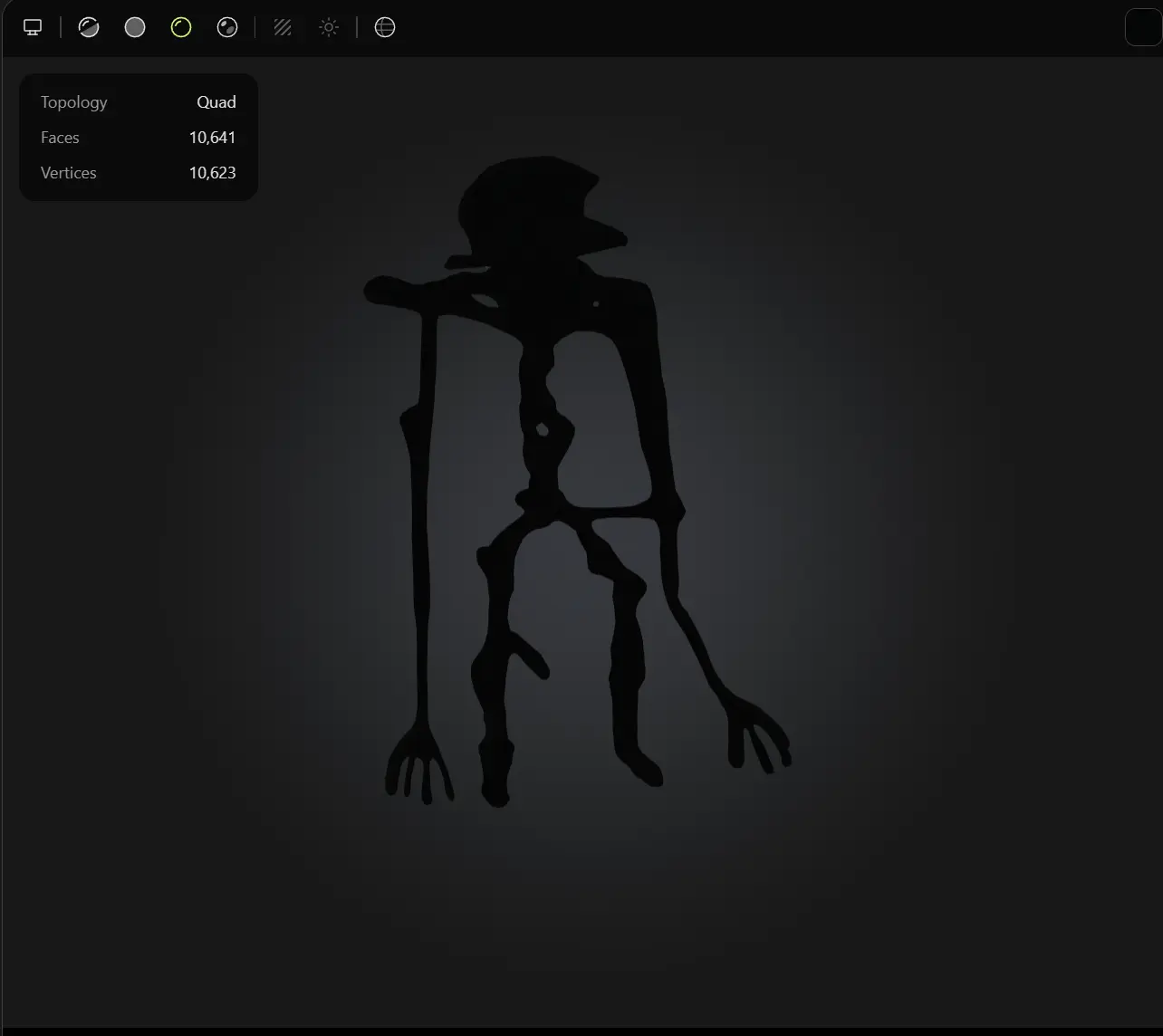 Bacteria monster generated by meshy