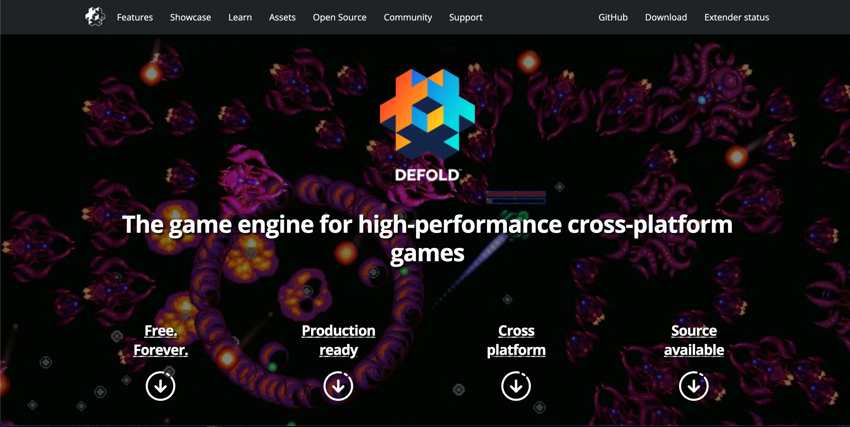 screenshot-of-official-defold-website