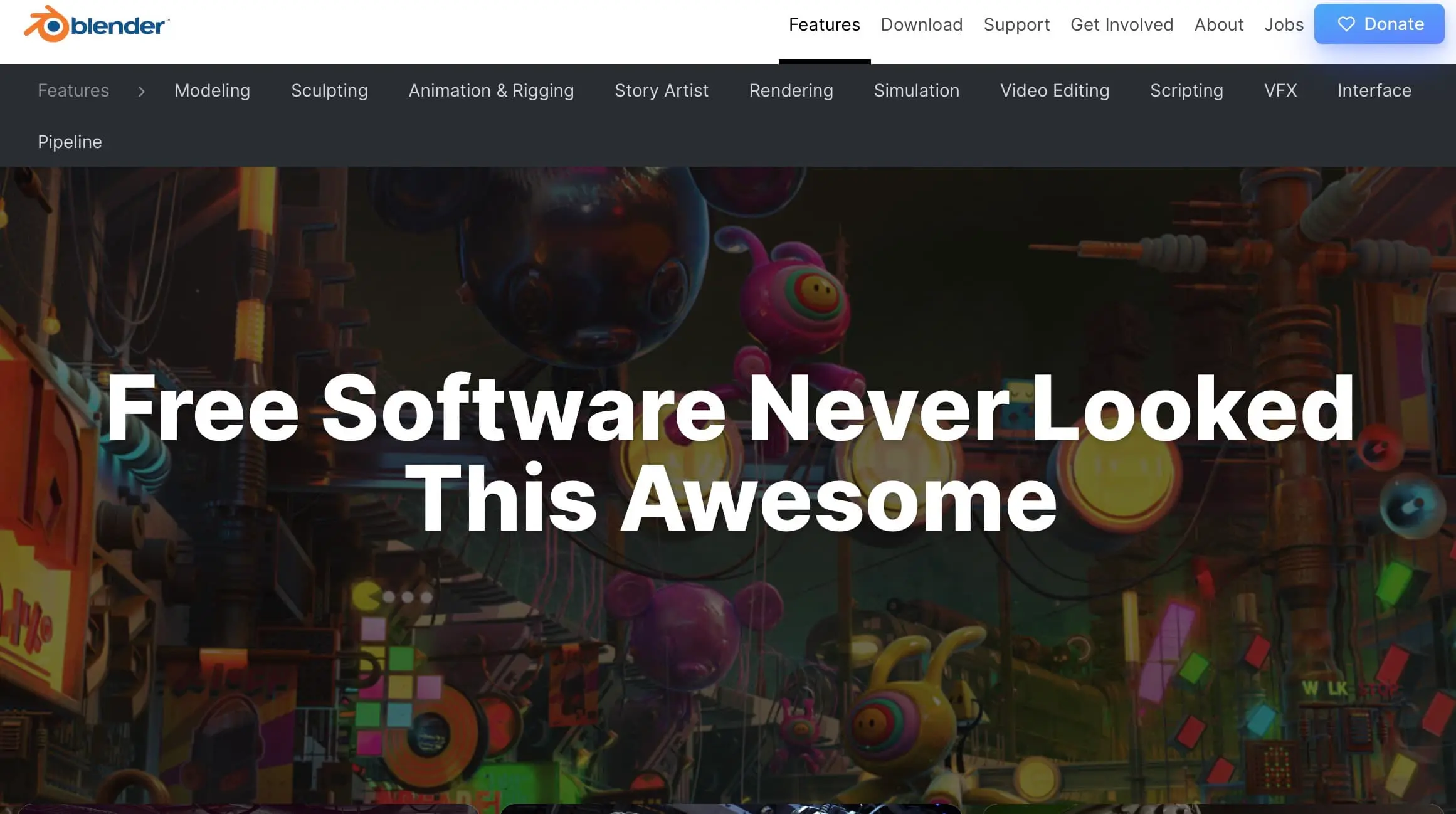 Blender homepage