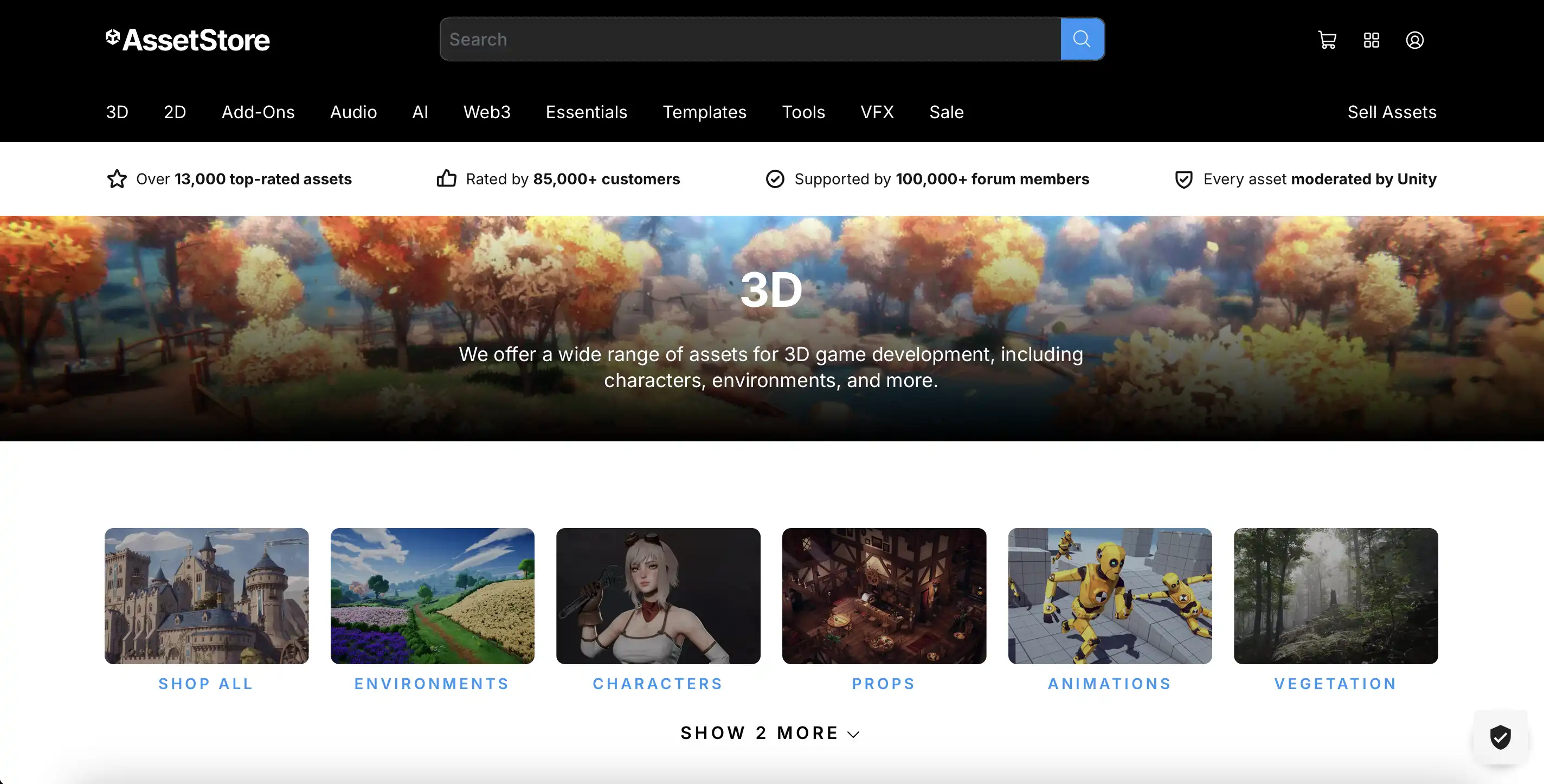 Modele 3D Unity Assets Store