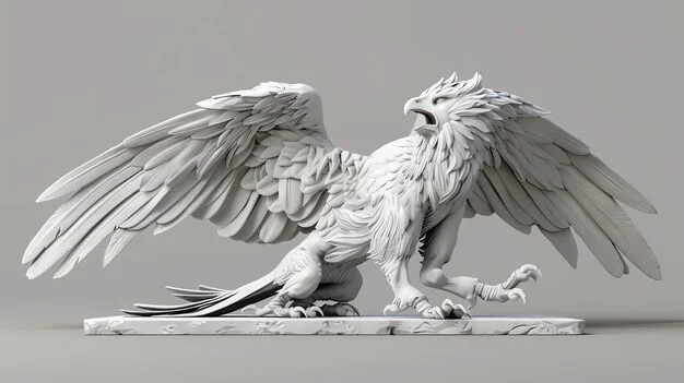 detailed 3D model of a gryffin