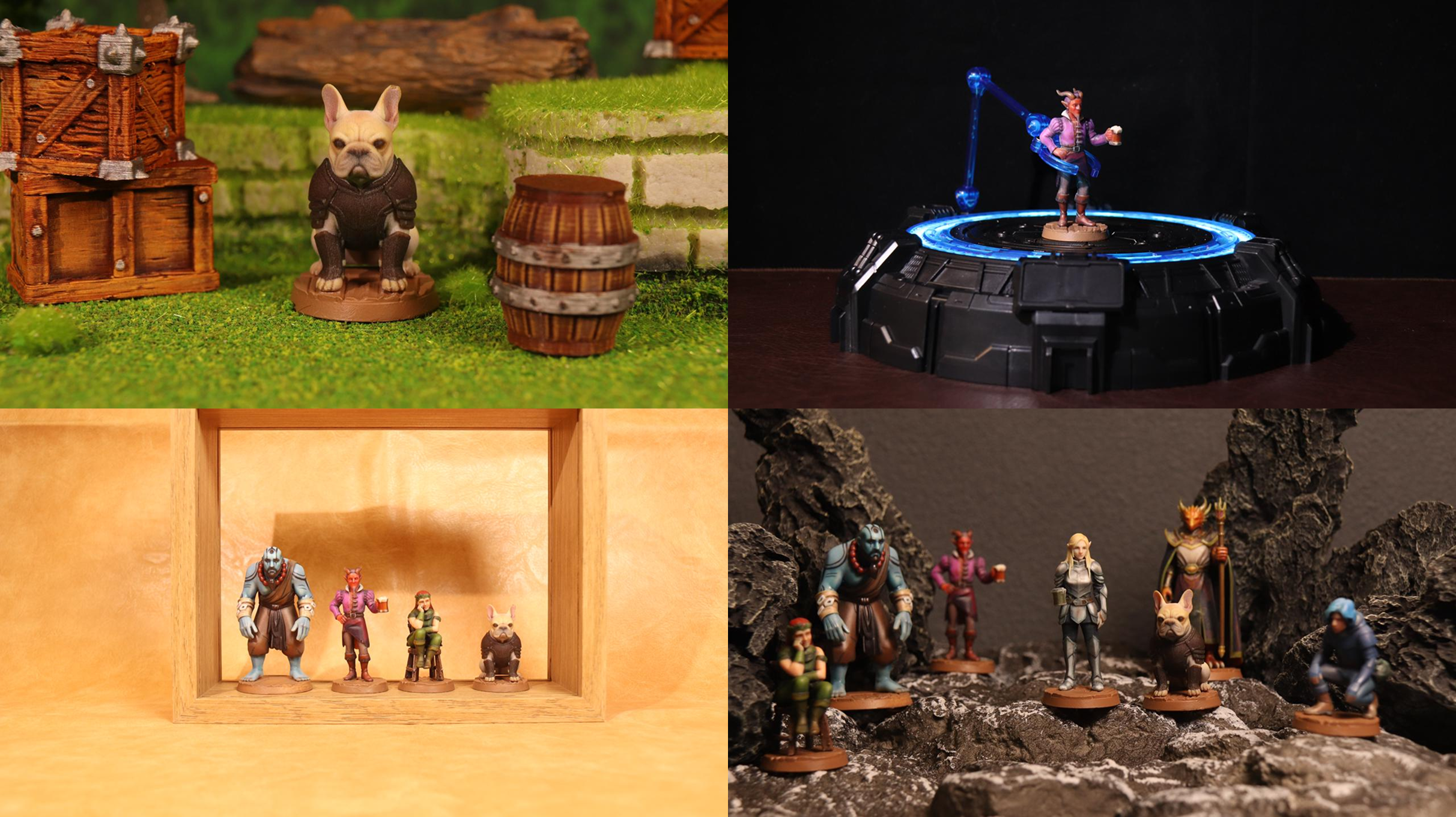 Thorns Tavern Meshy AI full-color miniatures