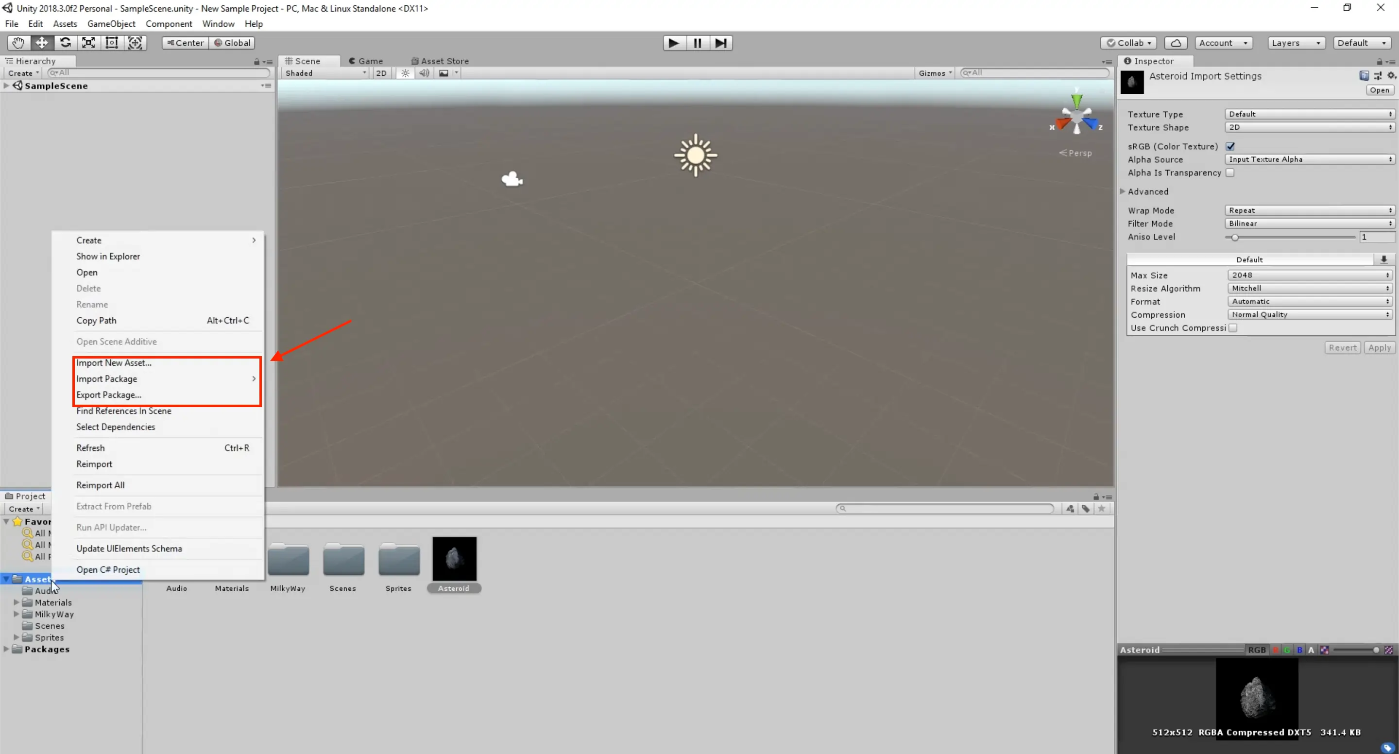 integrer-les-ressources-dans-unity