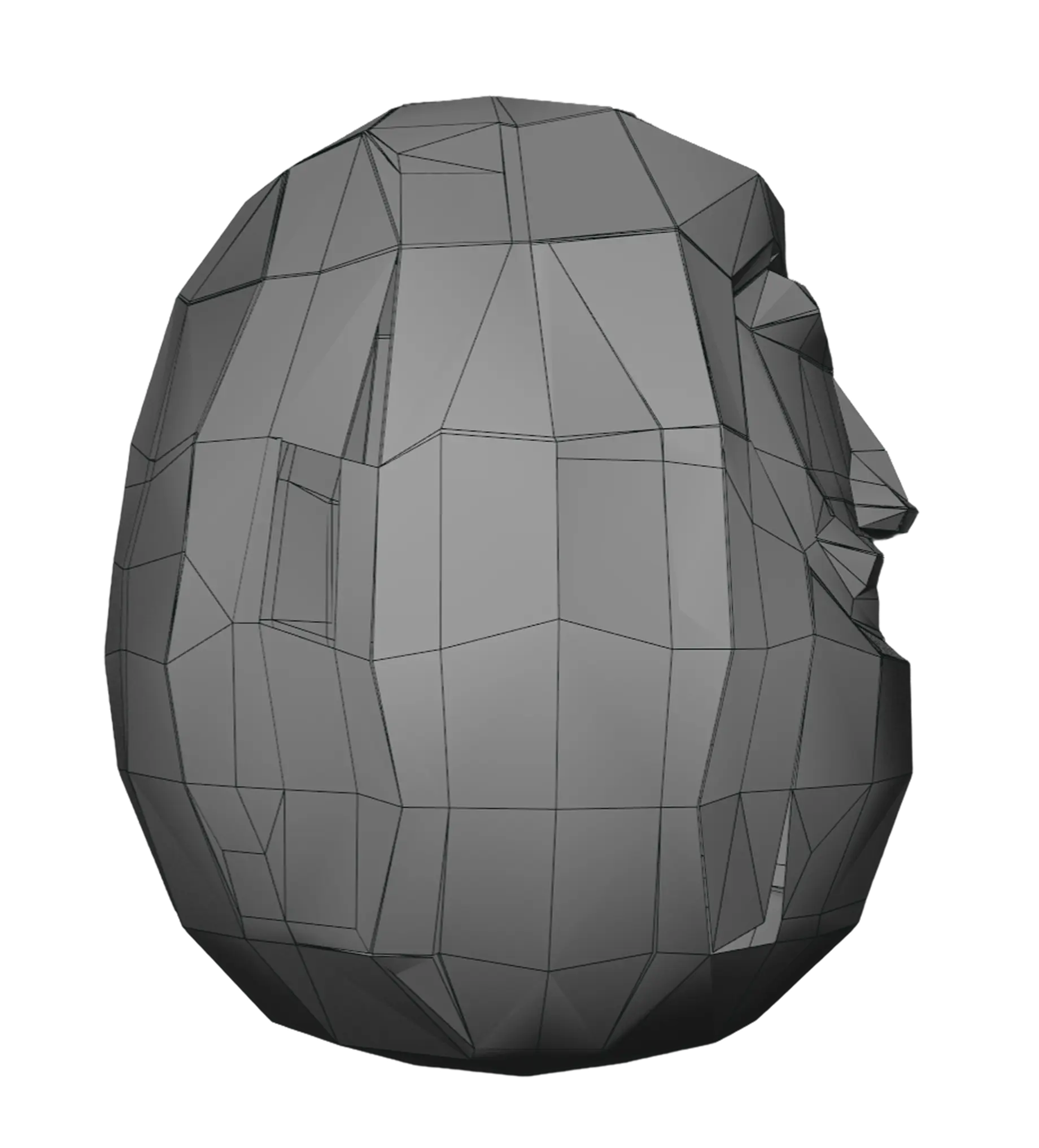 Detailed 3D printed character head generated with Meshy AI