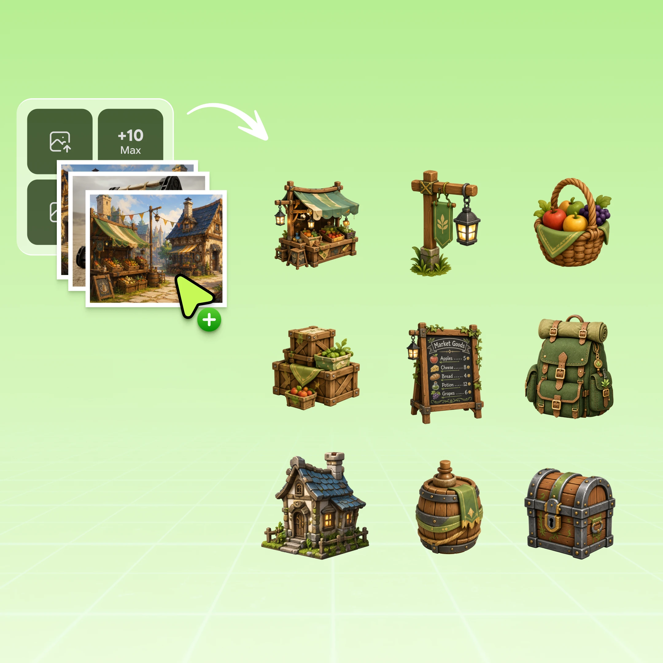 Generates visuals in batches