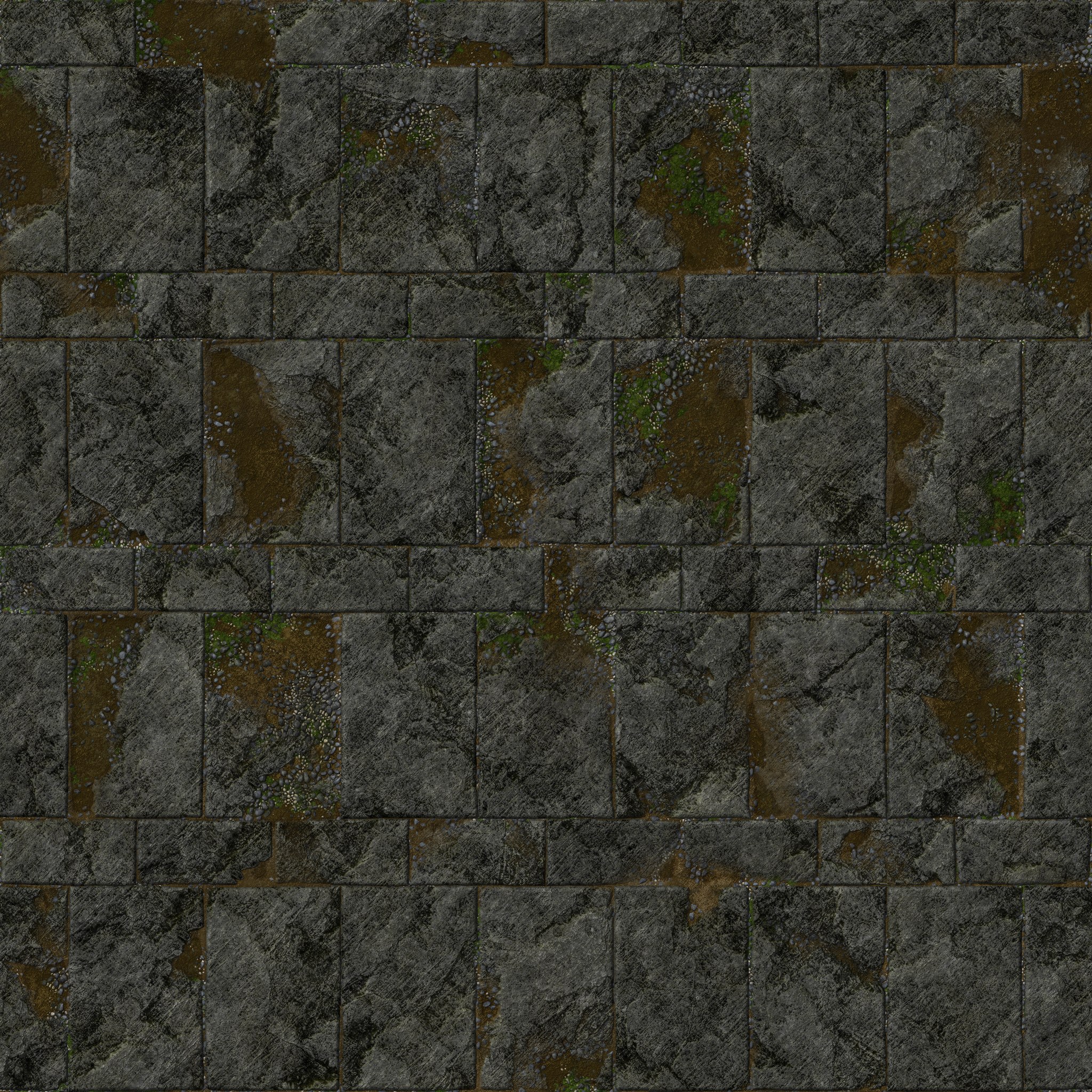 Mossy stone pavers texture — free seamless PBR download | Meshy