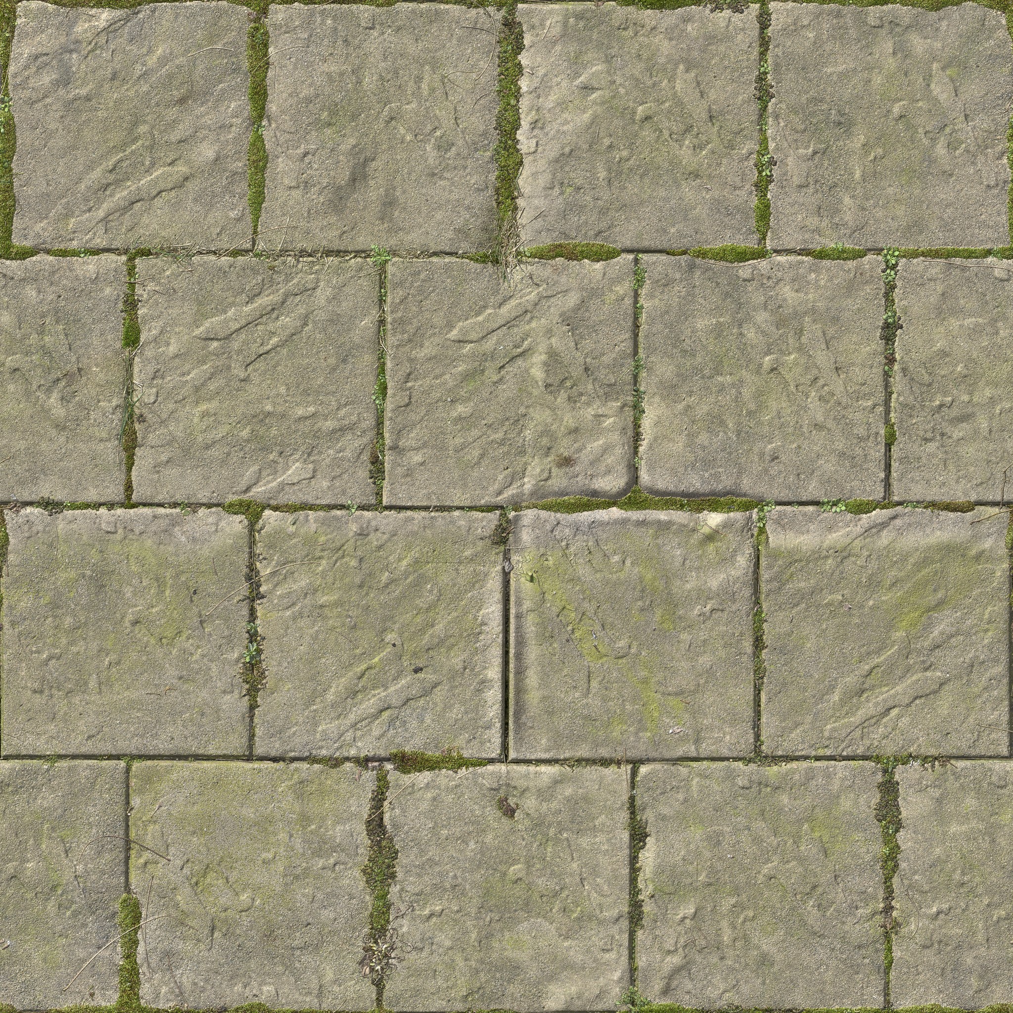 Mossy stone pavers texture — free seamless PBR download | Meshy