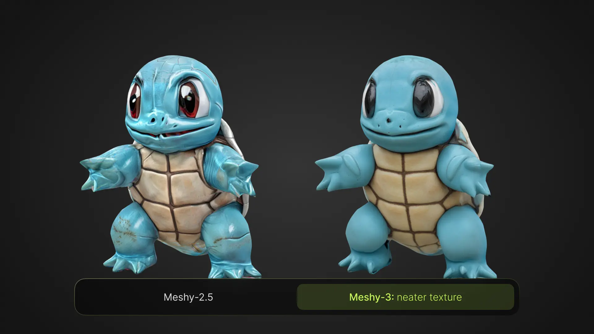 Close-up of texture improvements