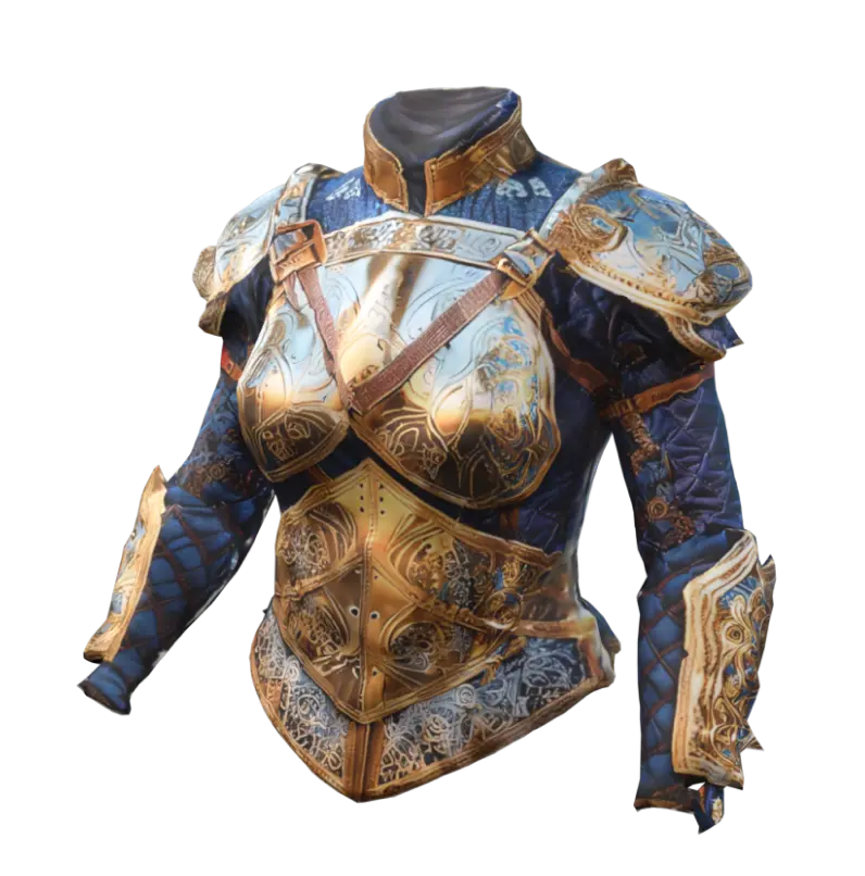 a detailed royal armor set generated by meshy text-to-3d