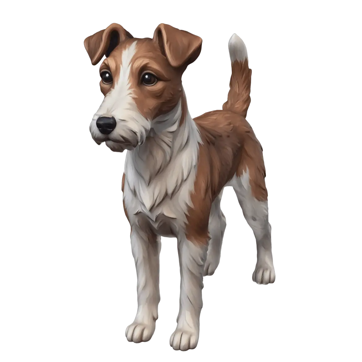 Fox terrier 3D model generated in about a minute