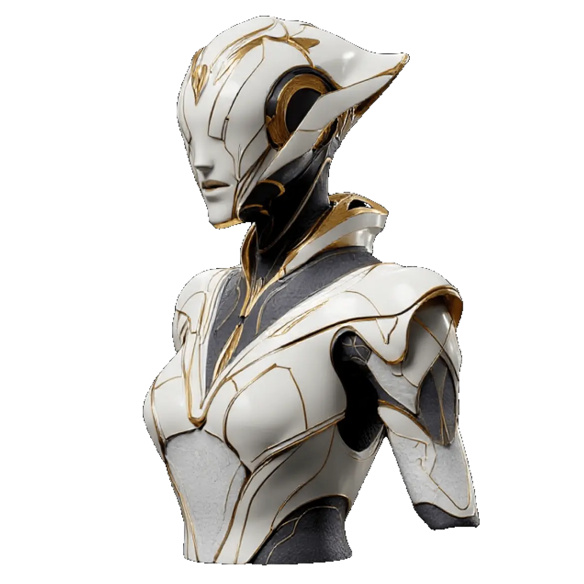 Android bust 3D model generated with Meshy 7