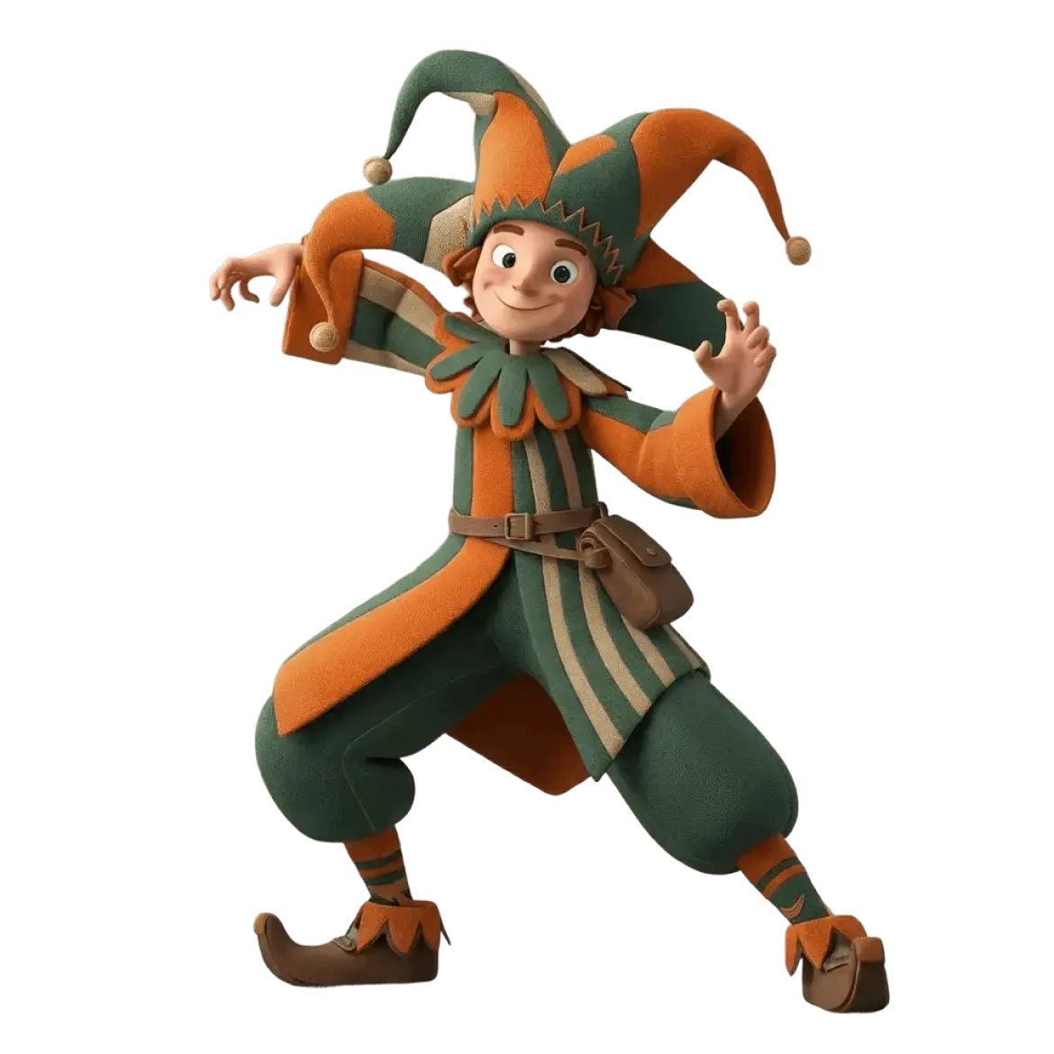 Medieval jester 3D model generated with Meshy 7