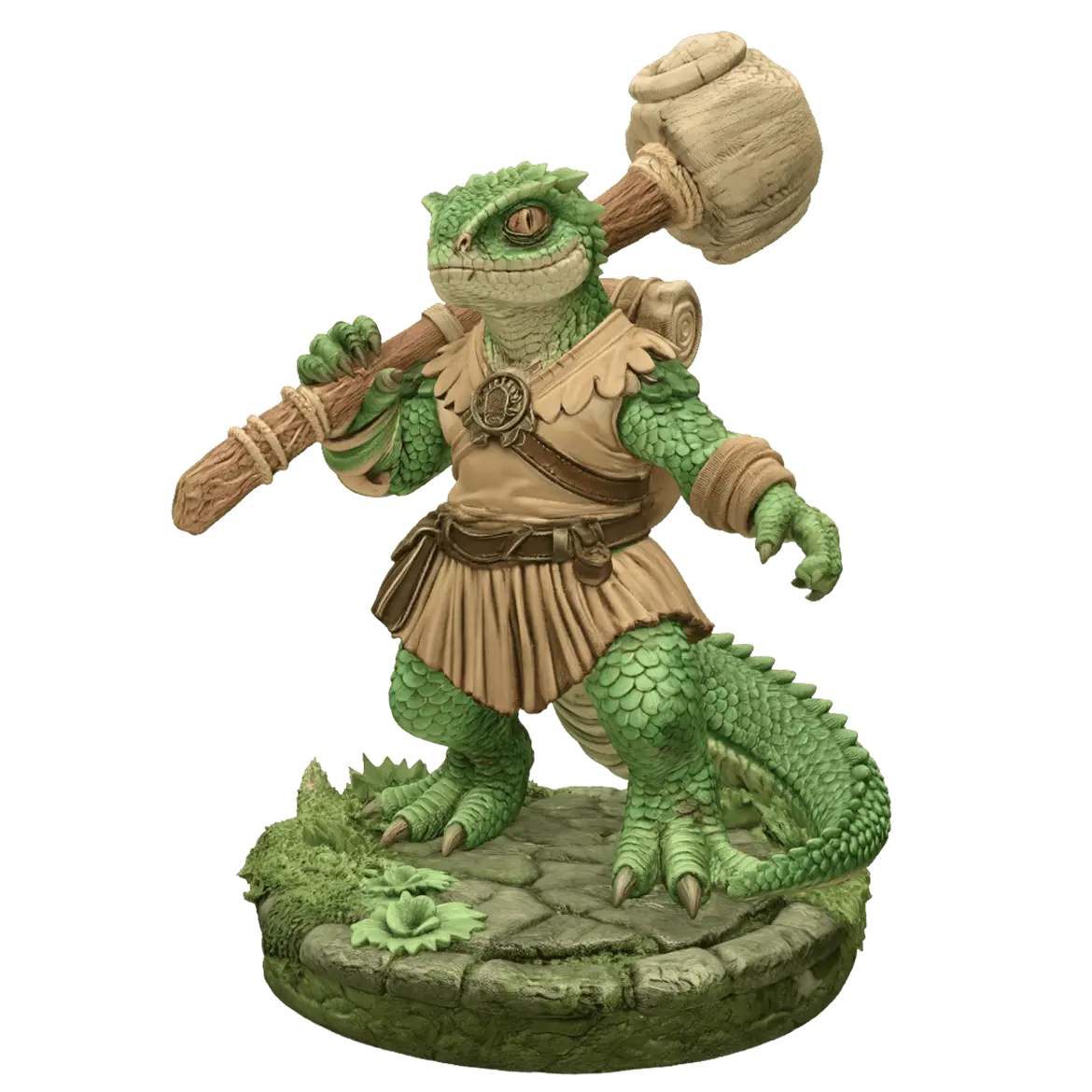 Lizardfolk warrior character generated with Meshy 7