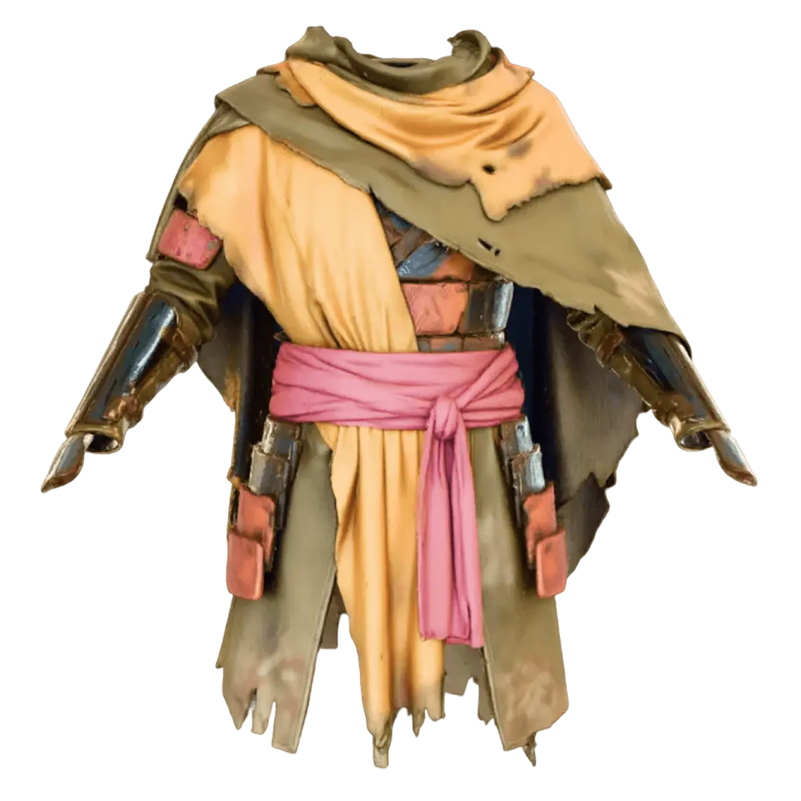 Wanderer's outfit 3D model generated with Meshy 7