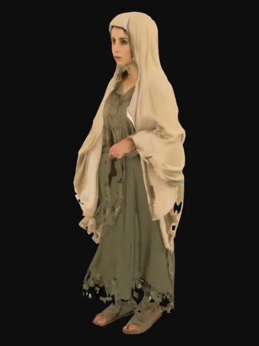 3D model for mujer hebrea con la ropa que aparecen en la serie de television 
the choosen