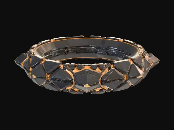 3D model for Amethyst Edge Bracelet