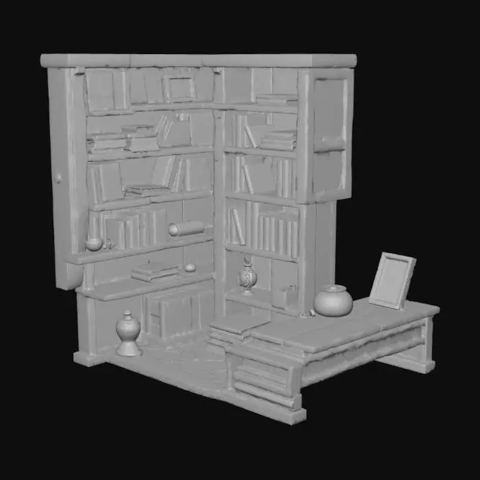 3D model for Bookshelf Nook