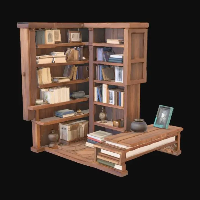 3D model for Bookshelf Nook