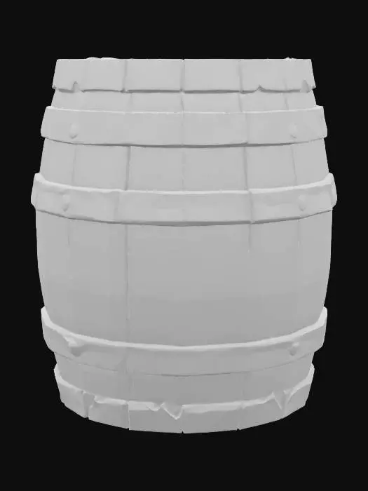 3D model for Wooden Barrel