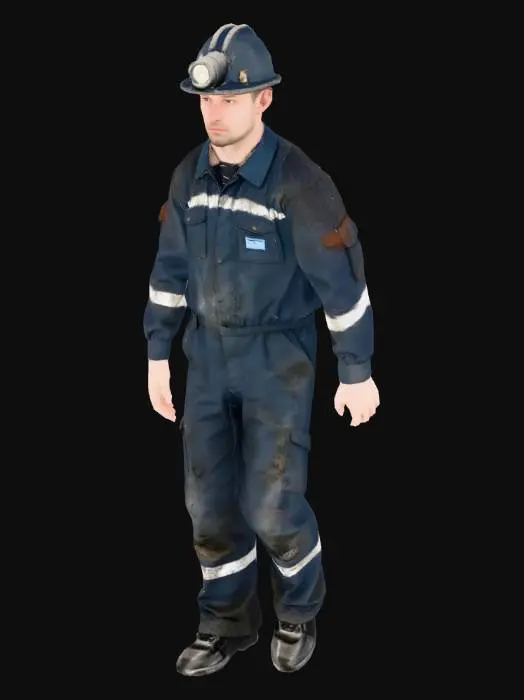 3D model for Miner in safety gear