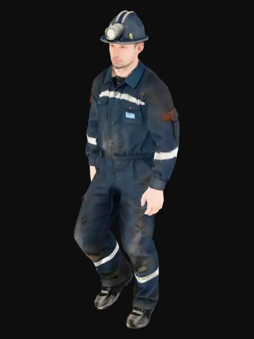3D model for Miner in safety gear