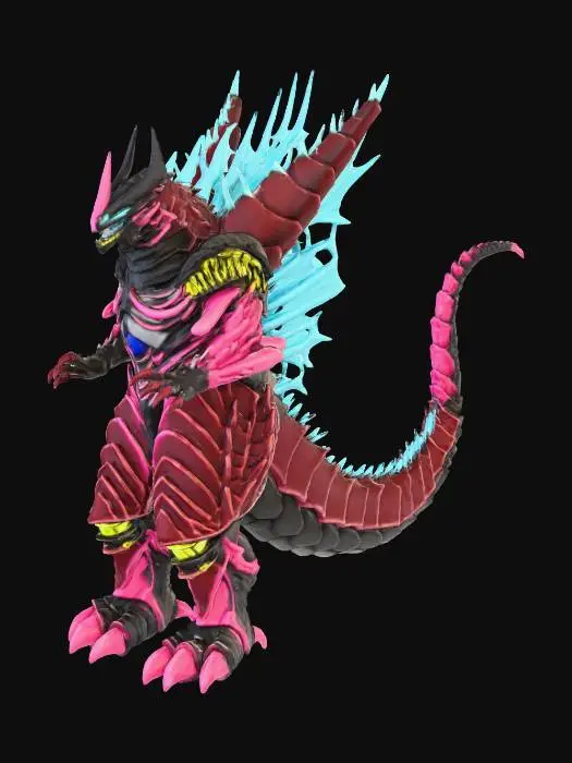 3D model for Crimson Armored Dragon