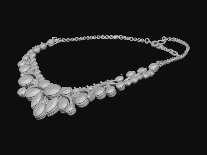 3D model for Diamond Cascade Necklace