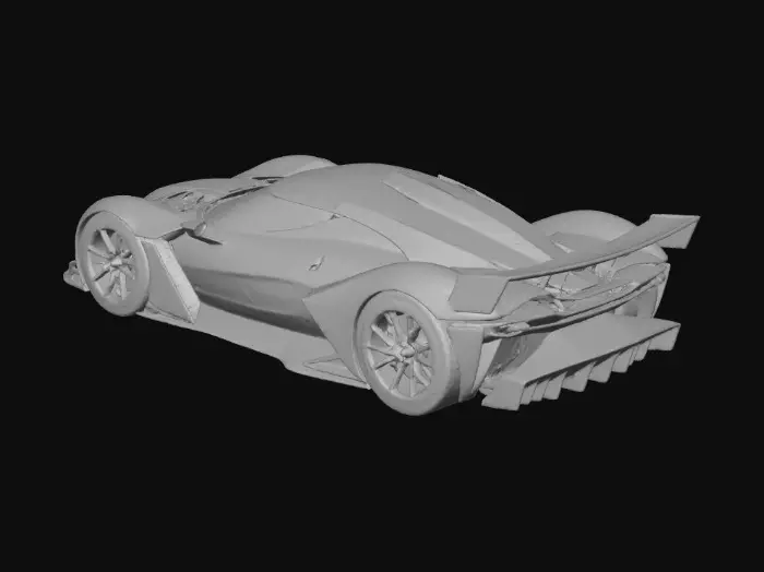3D model for 2026 Million Agris GT mid-engined sports car