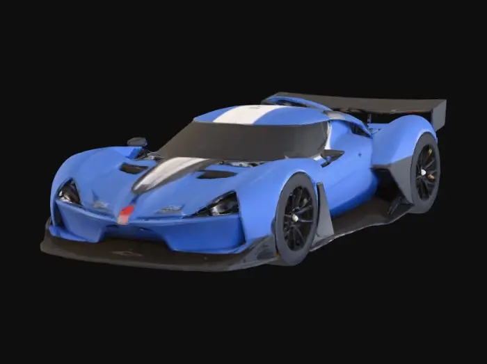 3D model for 2026 Million Agris GT mid-engined sports car