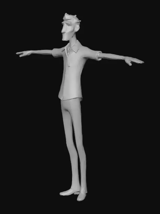 3D model for Hawaiian Shirt T-Pose Character