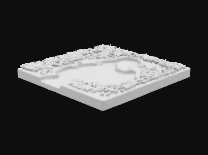 3D model for A simple, Stylized, 3D model of a chibi-style modular small stream tile segment.
Details:
 A shallow, transparent blue water surface with soft ripples.
 Light brown dirt edges with grass blending into the banks.
 Small rocks scattered along the edges for detail.
The overall style is reminiscent of a fantasy or action-adventure game similar to The Legend of Zelda
Stylized, Fantasy, Game Assets, Legend of Zelda, World of Warcraft, League of Legends, Pixar Style