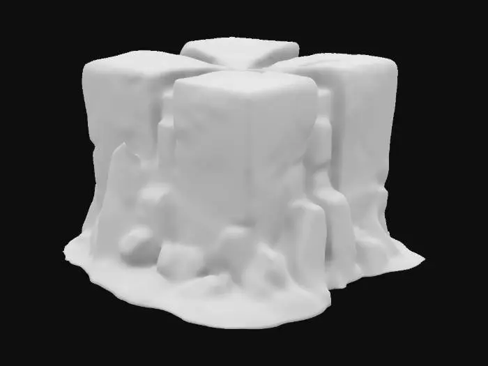 3D model for A simple, Stylized, 3D model of a chibi-style cliff convex corner segment.
Details:
   Connected outward to form a convex edge.
 Jagged, angular rock formations with warm  beige and dark gray tones.
 Subtle cracks and weathered textures for realism.
 Slight variation in rock sizes and edges.
The overall style is reminiscent of a fantasy or action-adventure game similar to The Legend of Zelda.
Stylized, Fantasy, Game Assets, Legend of Zelda, World of Warcraft, League of Legends, Pixar Style