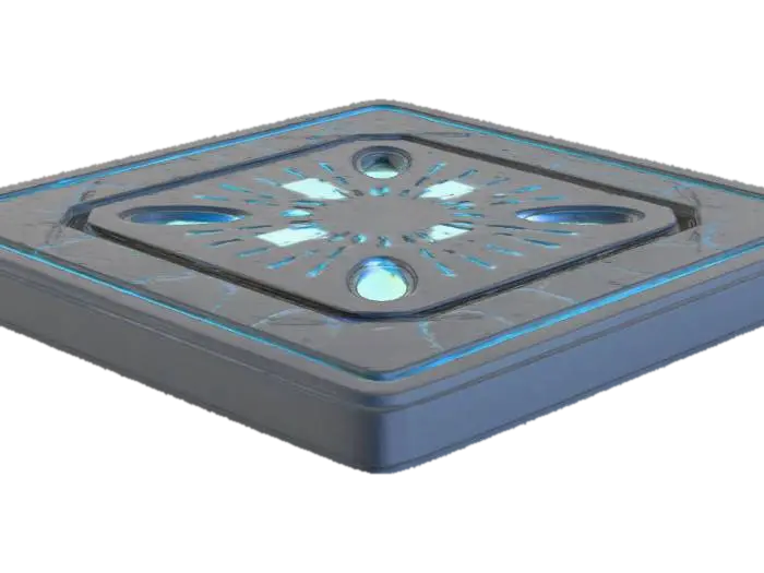 Neon Spike Floor Tile 3D model, vytvořený pomocí AI