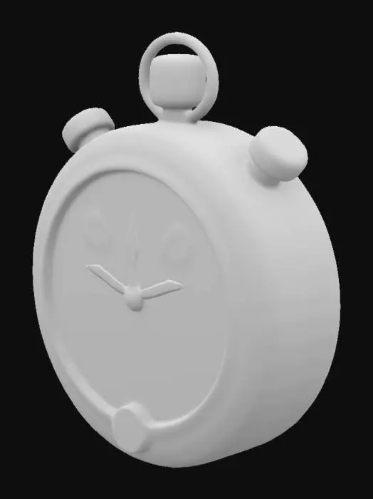 3D model for A stylized 3D model of a chibi-style Magical Stopwatch.
Details:
A round, orange outer casing with smooth edges.
A glossy, white clock face featuring simple black lines to mark time intervals, and minimalistic clock hands pointing at different angles for a dynamic effect.
A blue winding on top.
The overall style is reminiscent of a fantasy or action-adventure game similar to The Legend of Zelda.
Stylized, Fantasy, Game Assets, Legend of Zelda, World of Warcraft, League of Legends, Pixar Style