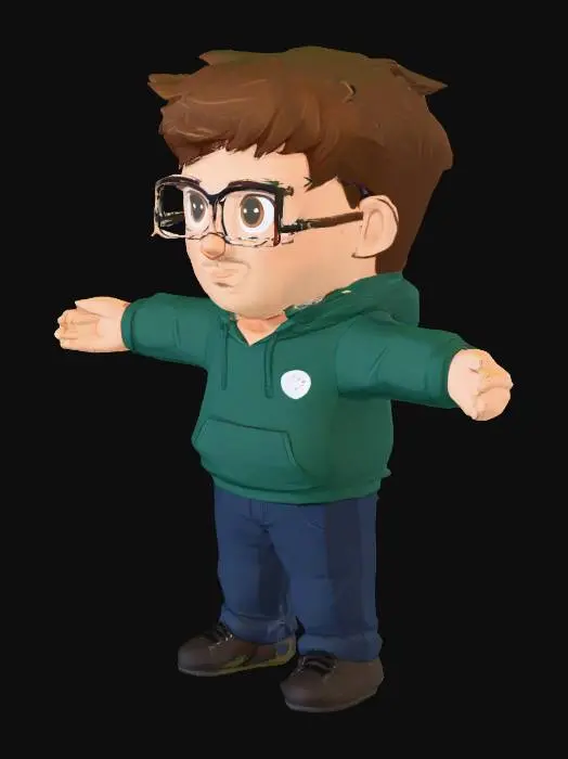 3D model for Chibi Coder