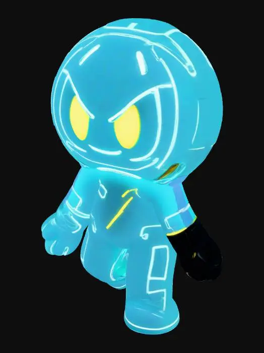 3D model for Neon Warrior