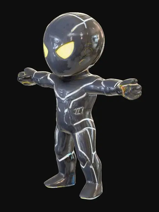 3D model for Neon Warrior