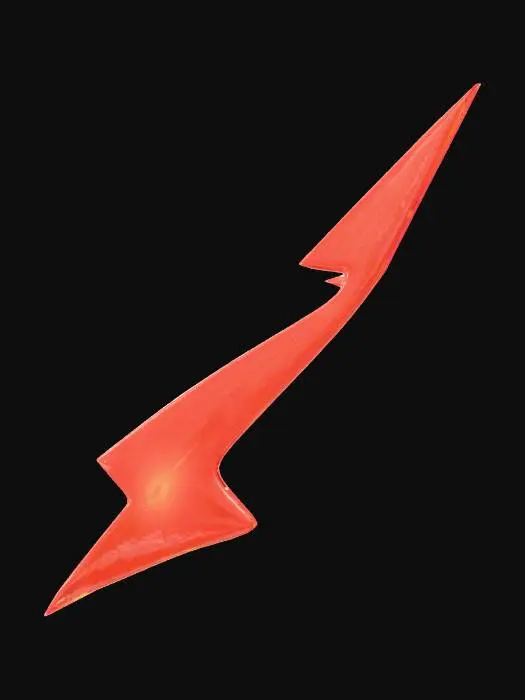 3D model for A projectile takes the form of an elongated, tapering energy bolt, glowing a brilliant cyan. It has a sharp, pointed front and a slightly wider, trailing back, leaving a subtle, luminous wake as it moves. The bolt is purely ethereal, made of light, possessing no tangible texture but conveying immense speed and focused energy in its sleek, dart-like shape.