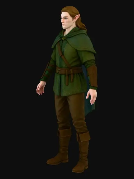 3D model for Gender-Neutral Elven Character by ChatGPT