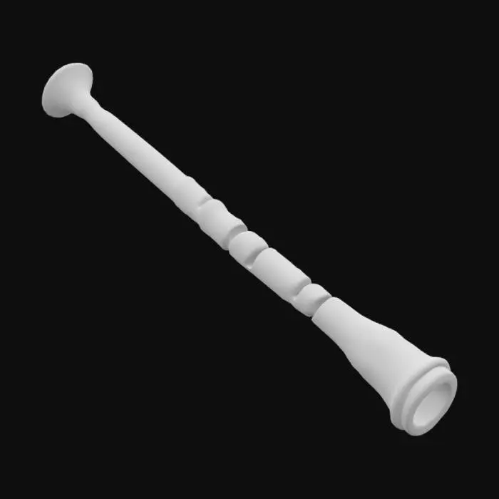 3D model for A simple, Stylized, 3D model of a chibi-style Recorder.

Details:
 A slender golden flute, crafted from smooth, polished metal.
 The body features three symmetrically placed finger holes, each encircled by subtle, engraved rune.
 A mouthpiece with intricate carvings reminiscent of ancient musical relics

Stylized, Fantasy, Game Assets, Legend of Zelda, League of Legends, World of Warcraft, Clash of Clans, Pixar Style.