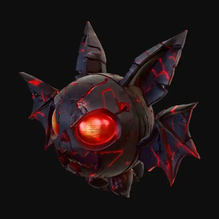 3D model for Glitchy Bat Creature in Digital Chaos