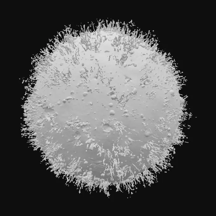 3D model for A projectile appears as a compact, glowing yellow energy orb, about the size of a small marble, pulsing faintly with internal power. It is enveloped by a sparse scattering of tiny, irregular cyan pixelated fragments that trail slightly as it moves. The orb is transparent and feels like concentrated light, lacking physical texture but conveying intense, volatile energy.