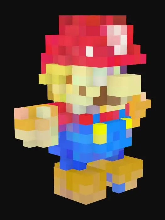 3D model for Mario, low poly