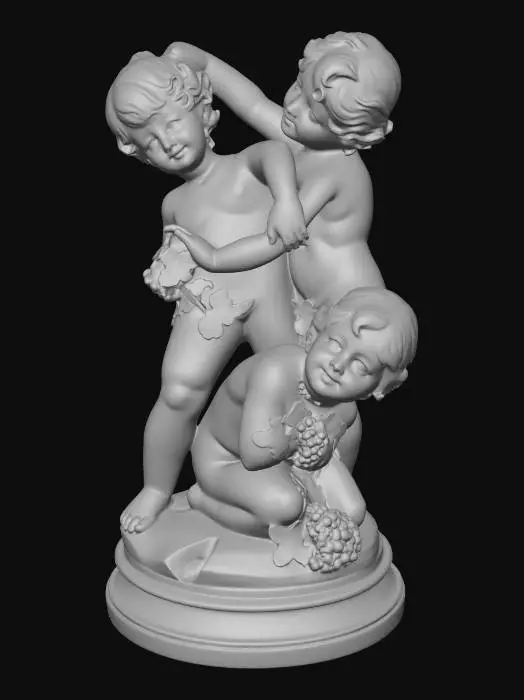 3D model for Three Putti with Grapes