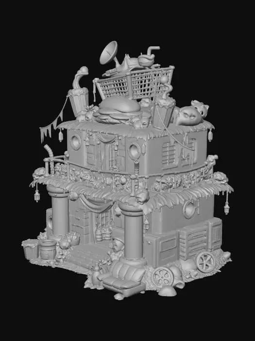 3D model for Woppa Trash Haus version 2